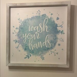 Bathroom decor wash your hands